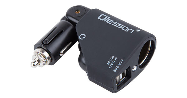 T218 Разветвитель прикуривателя Olesson 1351 (1 гнездо,2USB)